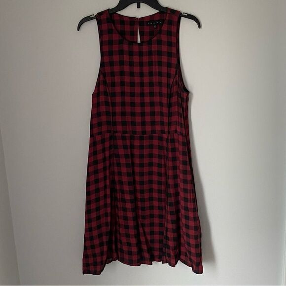 Sanctuary Women’s Crew Neck Sleeveless Fit and Flare Check Dress size XL - Picture 1 of 4